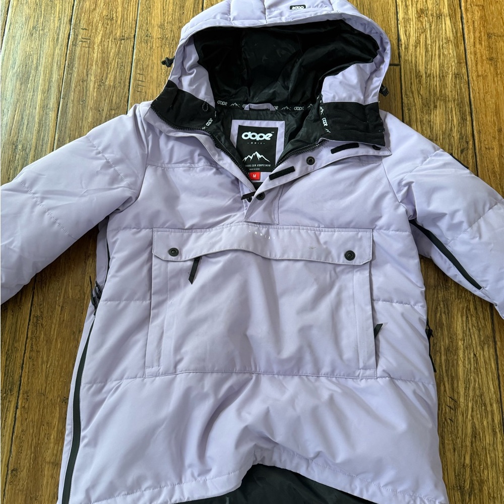 DOPE Purple Ski Jacket Weather-Resistant Insulated